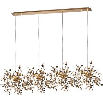 Подвес четверной линейный LIGHTSTAR EXTRA L4PL721132 5W(led) G9 (721132 - 4 + 572142 -1) золото